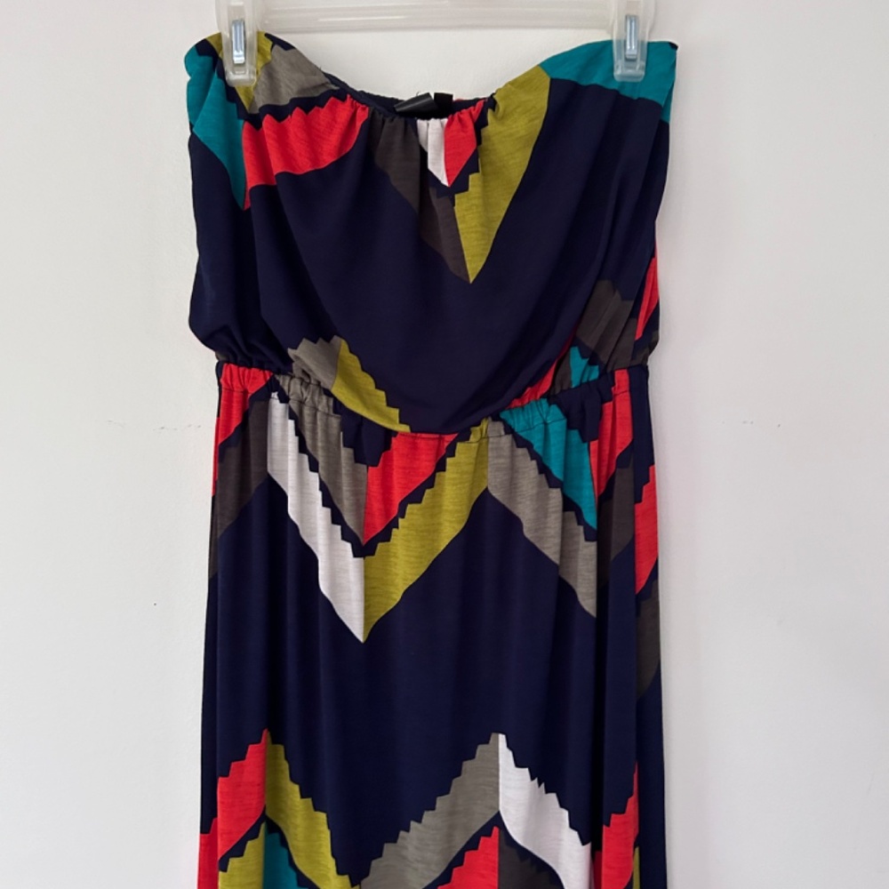 🍒Trixxi Strapless Chevron Print Maxi Dress - Picture 10 of 11